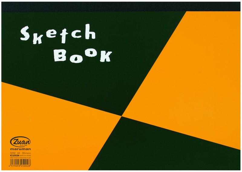 Maruman ZUAN Sketchbook, A4, 8.27" x 11.69", Classic Drawing Paper Sketchbook Pad, 50 Pages of Acid-Free Textured Paper for Sketching, Durable Twin-Wire Binding, Made in Japan - Image 1
